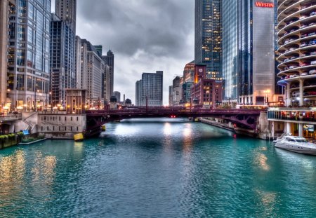 chicago, bridge - usa, river, chicago, bridge