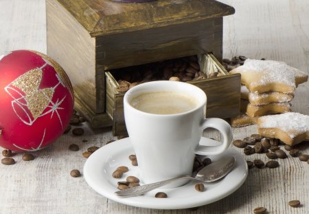 Coffee - new year, beauty, xmas, magic, happy holidays, magic christmas, christmas decoration, pretty, winter time, decorations, holiday, winter, lovely, christmas, happy new year, holidays, merry christmas, beautiful, decoration, photograp