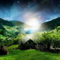 beautiful village in the mountains