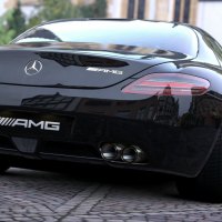 Black Mercedes SLS AMG