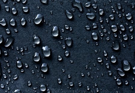 Water Drops - black, drops, water