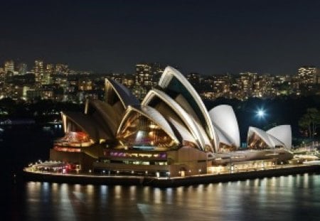 Sydney Opera House - house, sydney, opera, lights