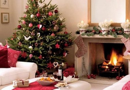 ♥ Merry Christmas ♥ - house, christmas tree, interior, architecture