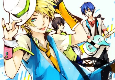 Vocaloid Guys - vocaloid, aoshiki, kaito, kiyoteru, len