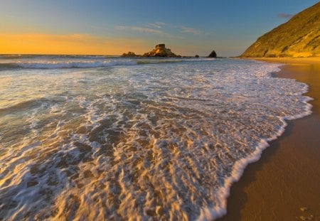 beach - clouds, sand, beach, sun