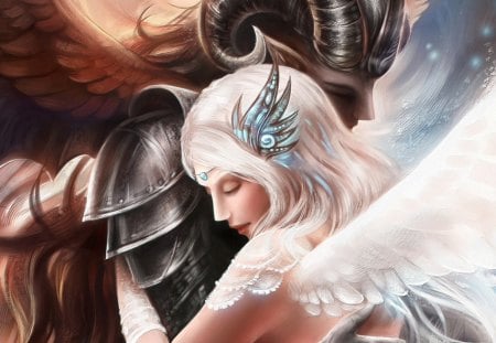 Forbidden Love - devil, forbidden, love, angel