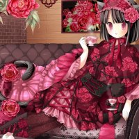 anime girl takes the tea