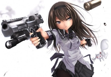 akemi homura - manga, anime, weapon, bullets