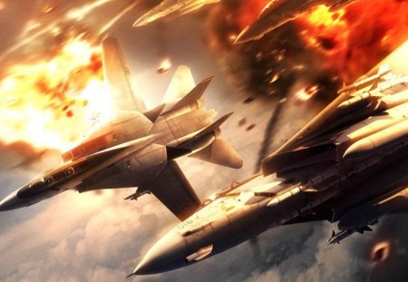 combat aircraft - aircraft, combat, fire, missile