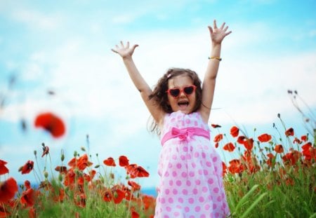 cheers ! - girl, spring, sunny, joy