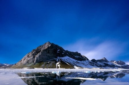 Ice Flow - sky, ocean, mountain, other