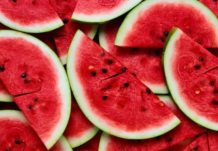 Slices Of Watermelon - yummy, watermelon, fruits, photography, abstract, red, beautiful, slice, slices