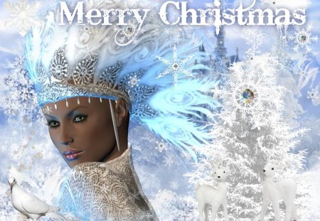 Ice Queen - winter, ice, queen, christmas