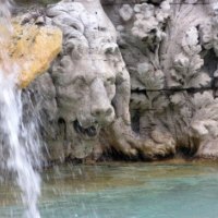 Lion Sculpture in Fountain