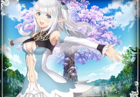 Altina - sega, altina, girl, pretty, game, fantasy, cg, white hair