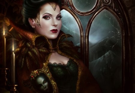 Regina - evil, portrait, fantasy, queen