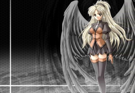 angel anime - anime, angel, wing