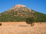 ruins of castle of calatrava la nueva la mancha spain