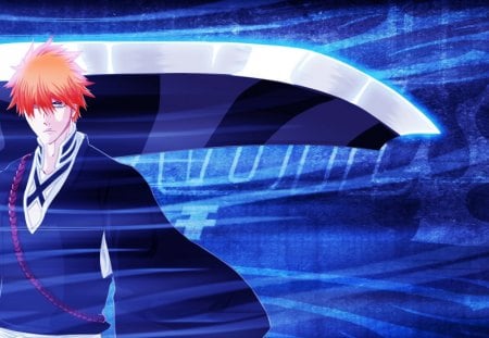 Kurosaki Ichigo - kurosaki ichigo, bleach, ichigo kurosaki, ichigo, weapon, anime, sword