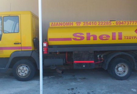 old Shell truck in Fanari,Greece - fanari, old, greece, shell, truck, lorry