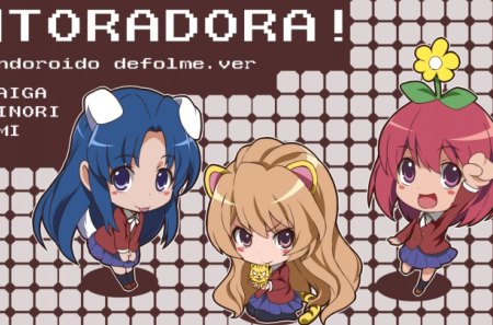 Toradora! - toradora, clock, light, minori, flowers, short, friends, abstract, small, love, bunny, manga, white, cute, sexy, fun, anime, taiga, school, long hair, dark, ami, yusaku, girl, ryuji, 2d, black, novel, smile, time, internet radio show, video games, school uniforms