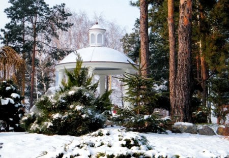 calm - kirk, shrine, silence, snow