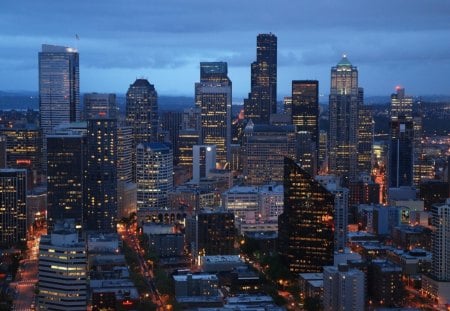 Seattle washington skyscrapers - seattle, skyscrapers, washington, usa