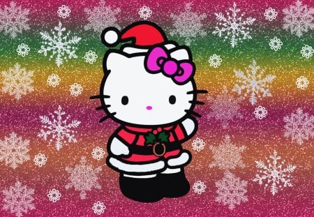 KittySanta - hello kitty, cute, colorful, christmas