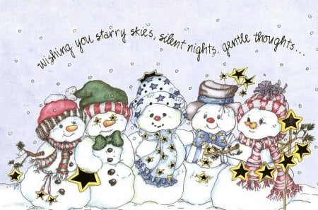 WISHING YOU... - holiday, winter, snowman, wishes, christmas