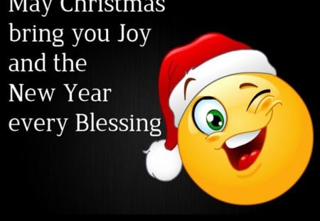 May christmas bring you joy - smiley, joy, greeting, blessing, christmas