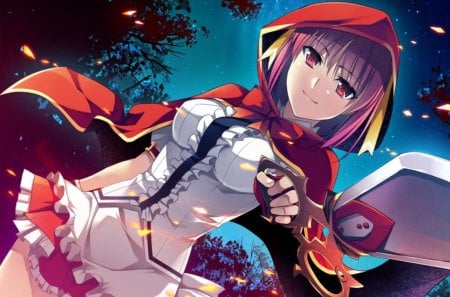 Gensou Douwa Alicetale - cg, game, fire, girl, sword, night