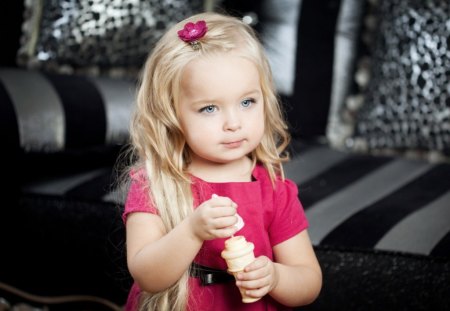 sweet girl - girl, people, red, dress