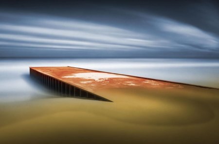 3d pier - pier, horizon, sea, photagraphy