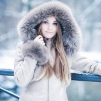 beauty girl in winter