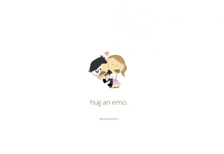 Hug an Emo - emo, hug, love, people