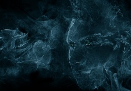 Materialize - abstract, materialize, smoke, blue