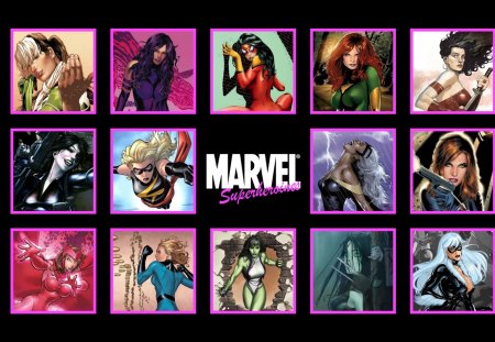 The Women Of Marvel - the women of marvel, female heroes, marvel comics, marvel women, female superheroes