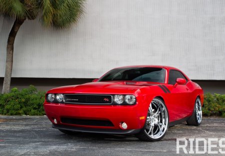 2012 Dodge Challenger - mopar, 12, red, chrome wheels