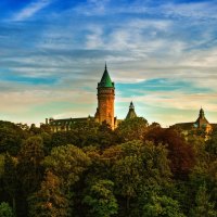 castle within a forest hdr