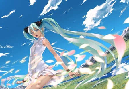 Hatsune Miku - The World Is Mine - hatsune miku, blue hair, girl, the world is mine, vocaloid, music, anime, singer