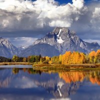 beautiful  autumn mountainscape