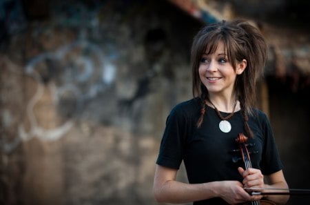 girl holding violin - girl, music, violin, holding