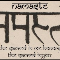 Namaste sanskrit calligraphy