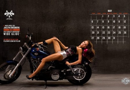 Wide Glide - sexy, bike, model, babe