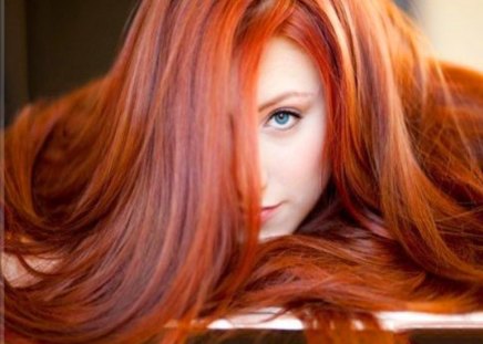 Long Red Haired Woman - pretty, female, eyes, long hair, red head, red hair, gorgeous, blue eyes, women, beautiful, girl, beauty, redhead, lady, woman, model, cute