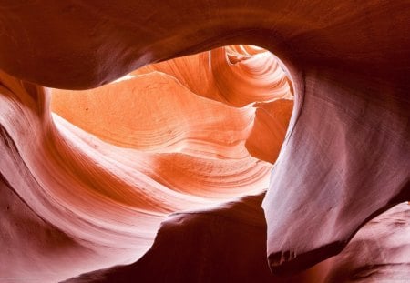 Antelope Canyon - rock, canyon, light, shape, tunnel, daylight, nature, day