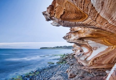 rocky beach - beach, sand, sea, rocky