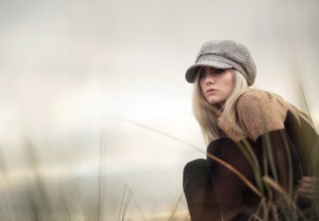 girl - girl, hat, model