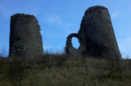 Clun Castle, England - ancient, ruins, castle, castles