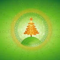 Blirk,Net,Green,Christmas,Bacground,And,Gold,Tree